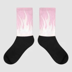 Dunk Low Pink Foam DopeSkill Sublimated Socks FIRE Graphic