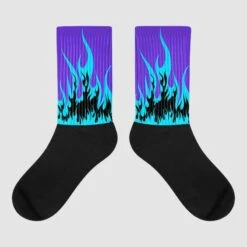 Aqua 6s DopeSkill Sublimated Socks FIRE Graphic