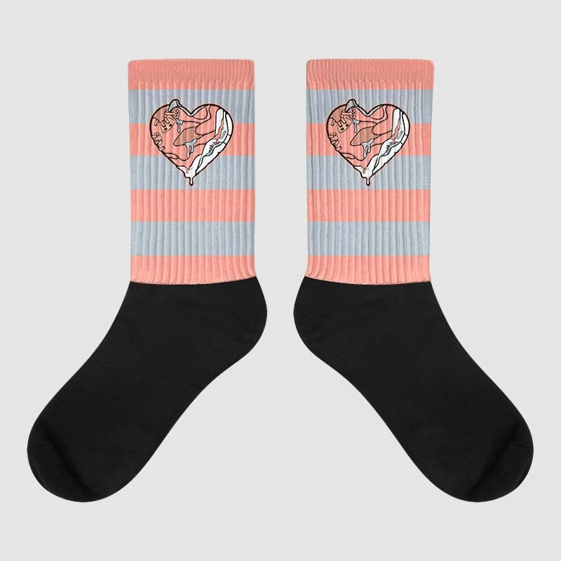 Crimson Bliss 5s Sublimated Socks Horizontal Stripes Graphic 1 Crimson Bliss 5s Sublimated Socks Horizontal Stripes Graphic