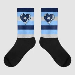 Midnight Navy 5s DopeSkill Sublimated Socks Horizontal Stripes Graphic