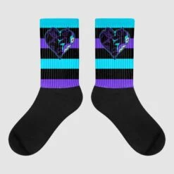 Aqua 6s DopeSkill Sublimated Socks Horizontal Stripes Graphic