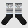 Cool Grey 6s Sublimated Socks Horizontal Stripes Graphic