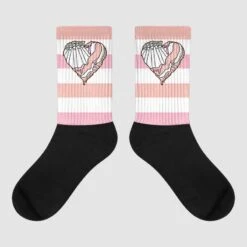 Legend Pink 11s DopeSkill Sublimated Socks Horizontal Stripes Graphic