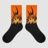 Brilliant Orange 12s DopeSkill Sublimated Socks FIRE Graphic