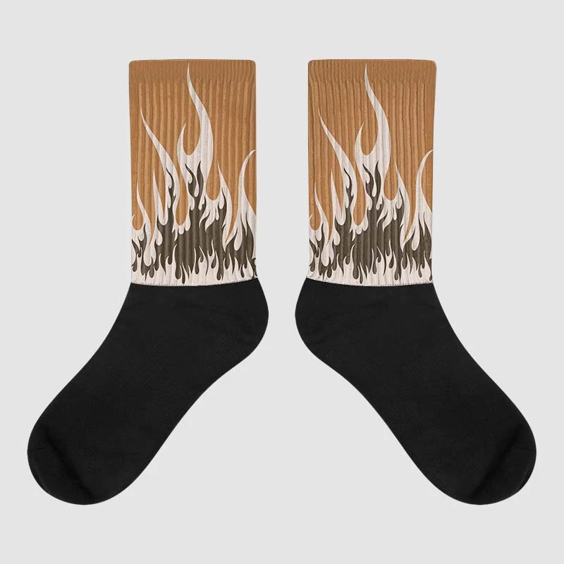 Palomino 3s DopeSkill Sublimated Socks FIRE Graphic 1 Palomino 3s DopeSkill Sublimated Socks FIRE Graphic