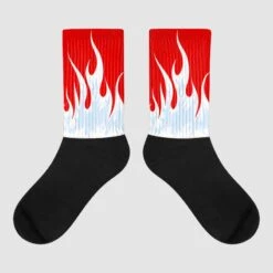 Cherry 11s Sublimated Socks FIRE Graphic