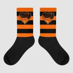 Brilliant Orange 12s DopeSkill Sublimated Socks Horizontal Stripes Graphic