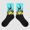 Aqua 5s Sublimated Socks FIRE Graphic