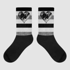 Off Noir 3s DopeSkill Sublimated Socks Horizontal Stripes Graphic