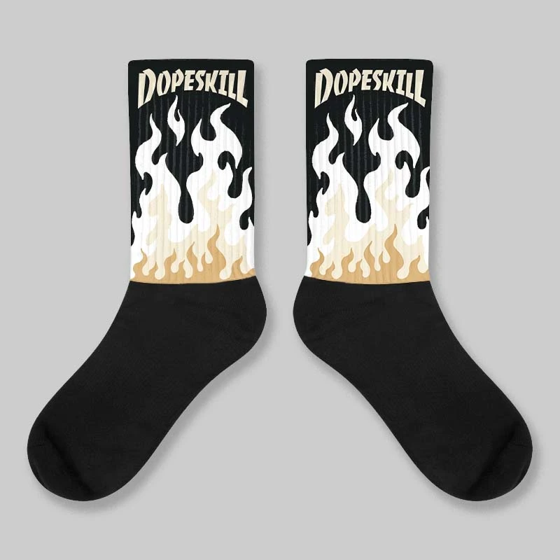 Reverse Metallic 5s DopeSkill Sublimated Socks FIRE Graphic 1 Reverse Metallic 5s DopeSkill Sublimated Socks FIRE Graphic