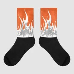 Georgia Peach 3s DopeSkill Sublimated Socks FIRE Graphic