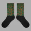 Dunk Low Team Dark Green Orange Sublimated Socks Slime Graphic
