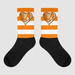 Dunk Low Magma Orange DopeSkill Sublimated Socks Horizontal Stripes Graphic