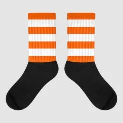 Orange Milk DopeSkill Sublimated Socks Horizontal Stripes Graphic