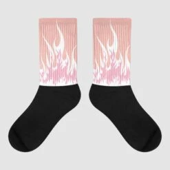 Legend Pink 11s DopeSkill Sublimated Socks FIRE Graphic
