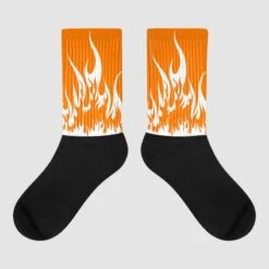 Dunk Low Magma Orange DopeSkill Sublimated Socks FIRE Graphic