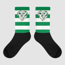 Pine Green 4s DopeSkill Sublimated Socks Horizontal Stripes Graphic