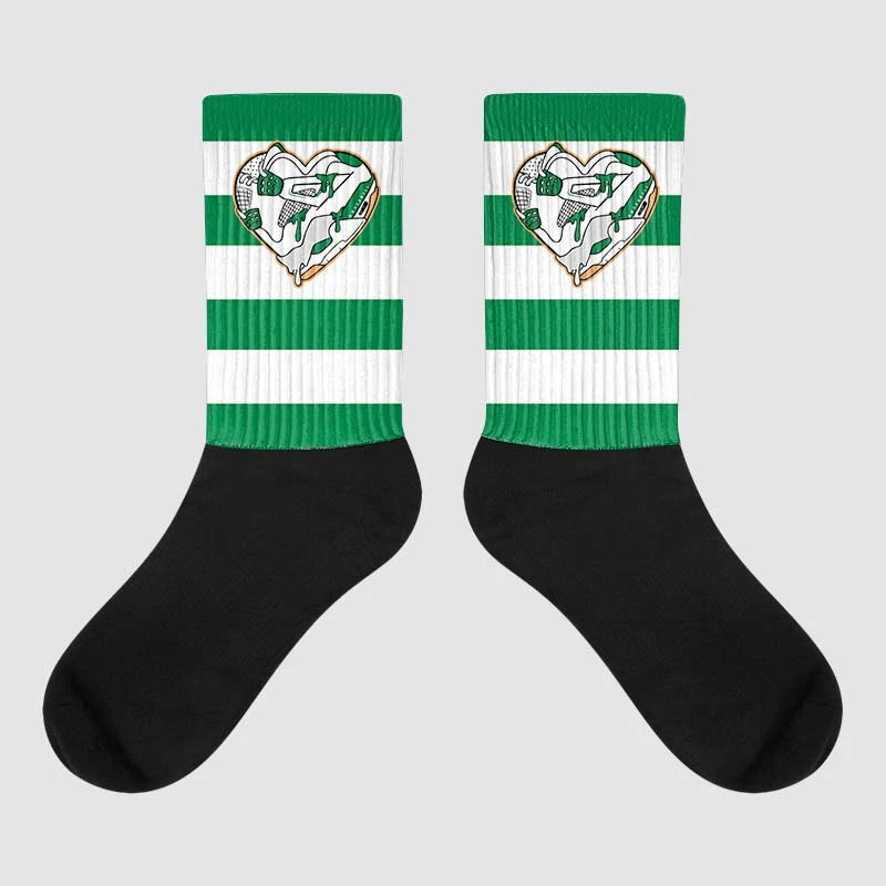 Pine Green 4s DopeSkill Sublimated Socks Horizontal Stripes Graphic 1 Pine Green 4s DopeSkill Sublimated Socks Horizontal Stripes Graphic
