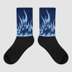 Midnight Navy 5s DopeSkill Sublimated Socks FIRE Graphic