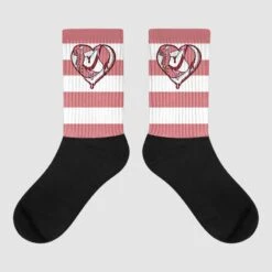 Valentine's Day Collection DopeSkill Sublimated Socks Horizontal Stripes Graphic