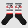 White Cement Reimagined 3s Sublimated Socks Horizontal Stripes Graphic