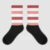 Dune Red 13s DopeSkill Sublimated Socks Horizontal Stripes Graphic